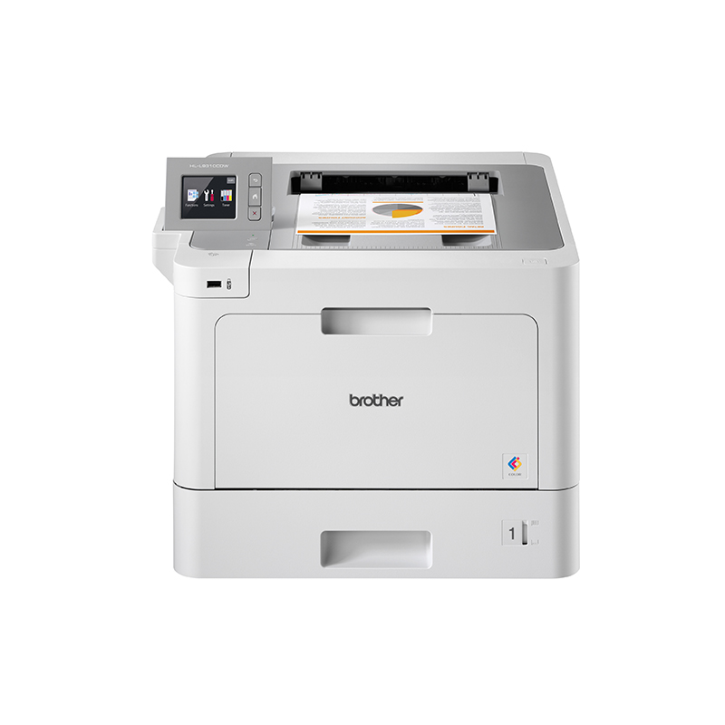 A white printer sitting on top of a table.